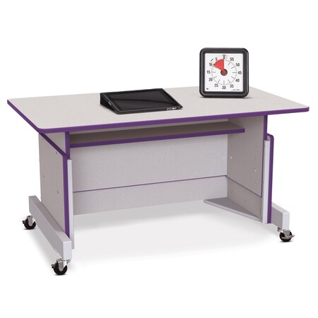 Jonti-Craft Rainbow Accents Apollo Single Computer Desk, Purple 3351JC004